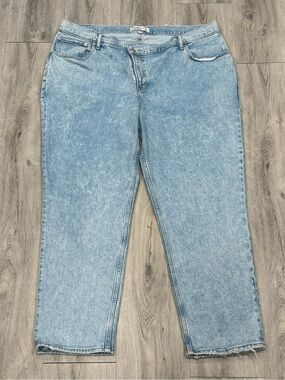 Abercrombie & Fitch Blue Wash Denim 90s Straight Ultra High Rise Plus Size Jeans